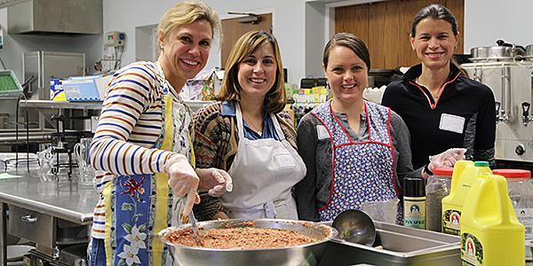 Mothers of younger children gather for monthly educational programs, service projects or social events.