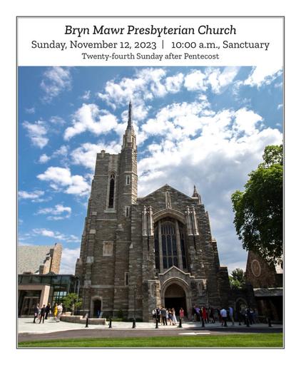 Sunday, November 12, 2023 10 a.m. Bulletin